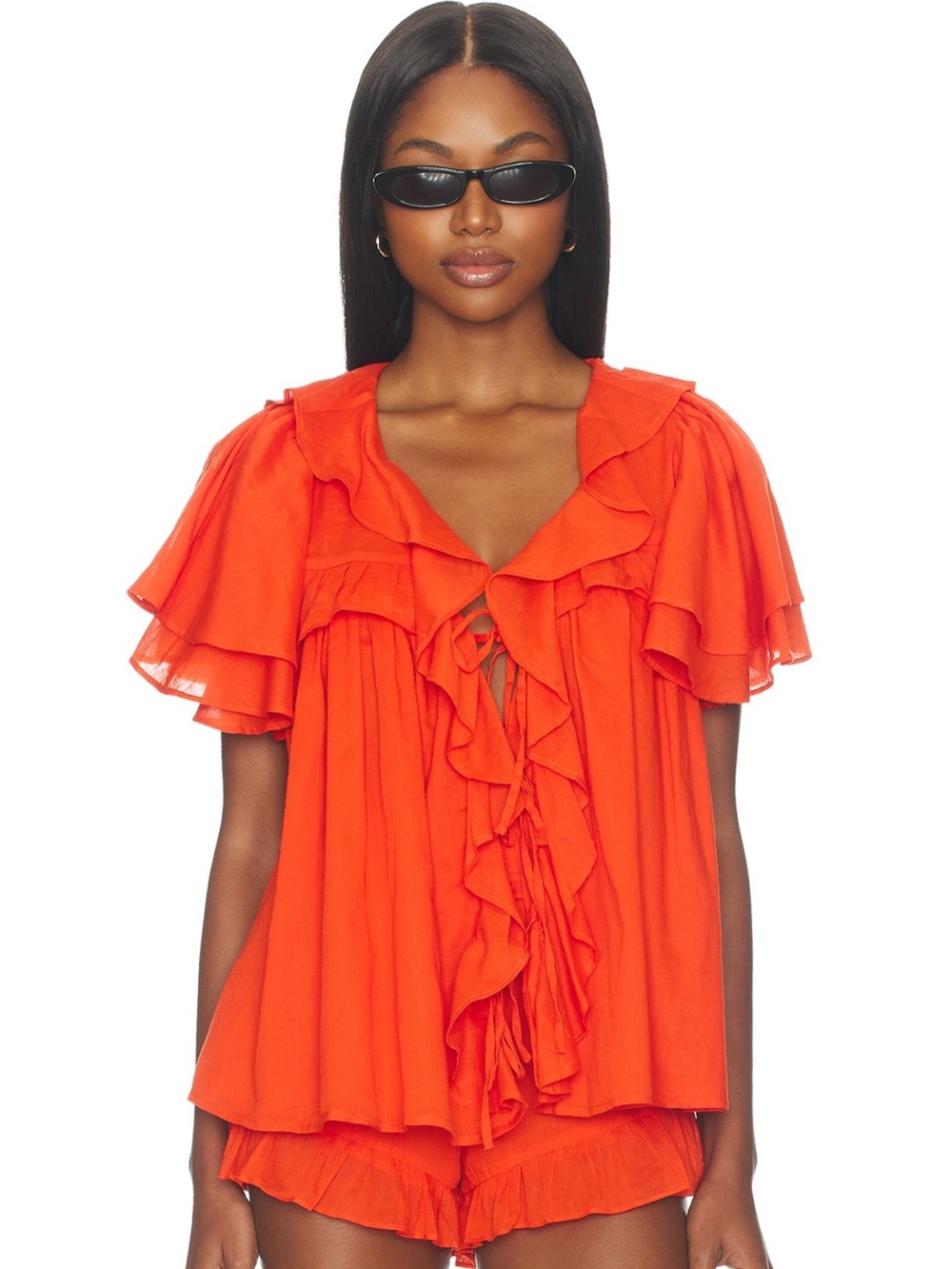 Show Me Your Mumu Rosalie Ruffle Top
